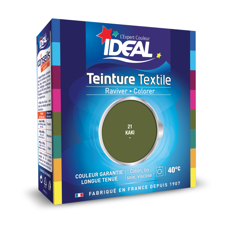IDEAL - Teinture textile ideal kaki 0.35 kilogramme