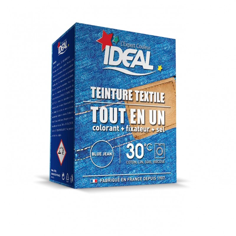 Ideal Teinture Textile Liquide 75 ml Jean Bleu 